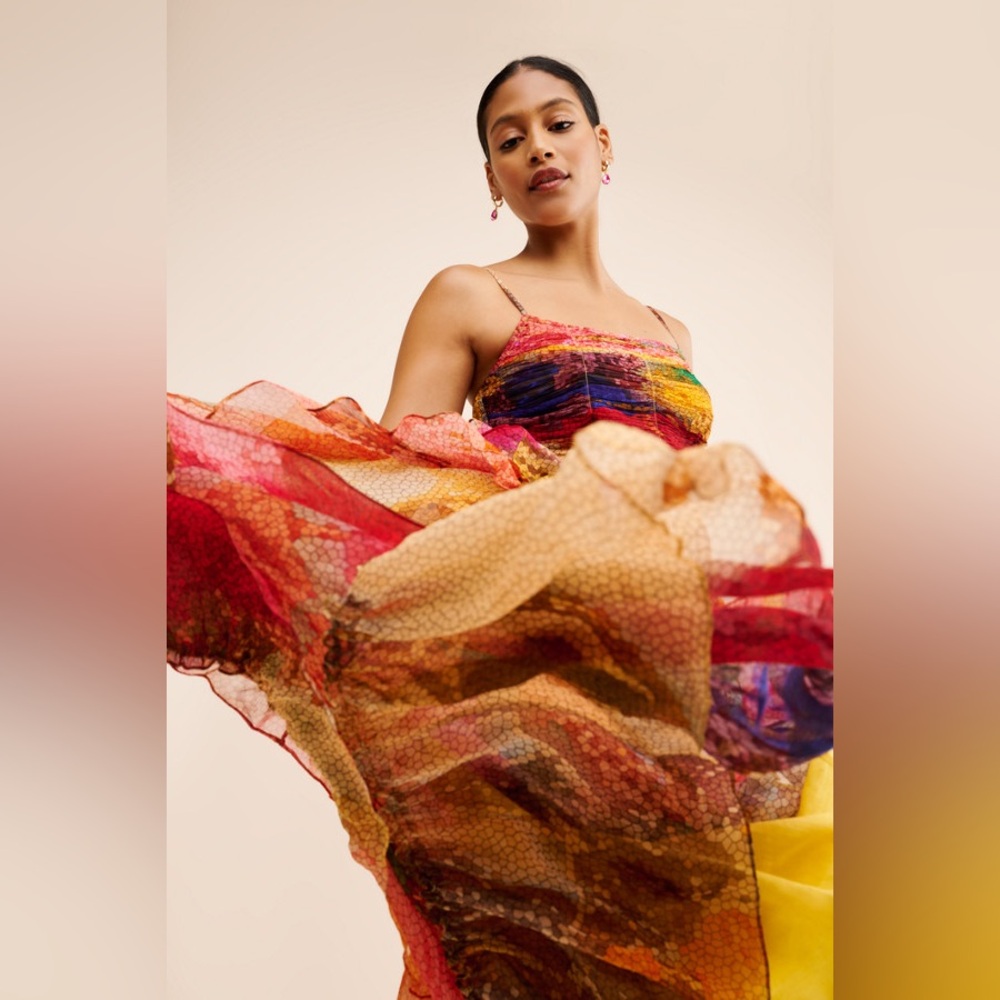 SIDDHARTHA BANSAL Paradise Chiffon Maxi Dress - Picture 5 of 12